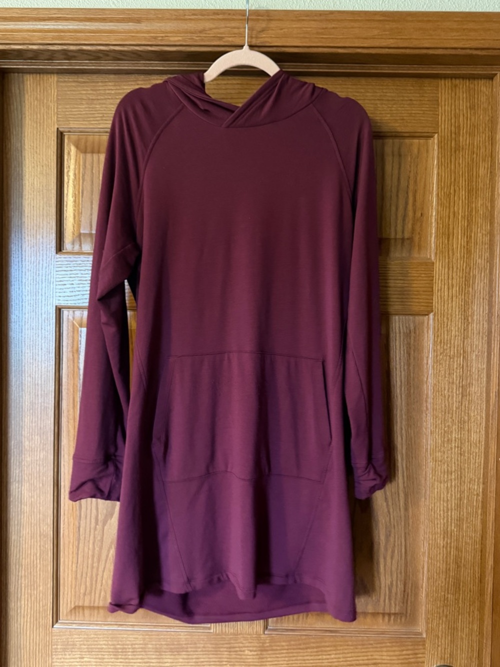 Wool& Burgundy Hooded Everett Tunic large